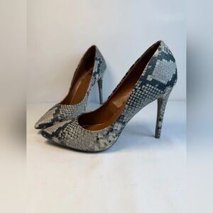 Elegant Snakeskin Patterned Stilettos